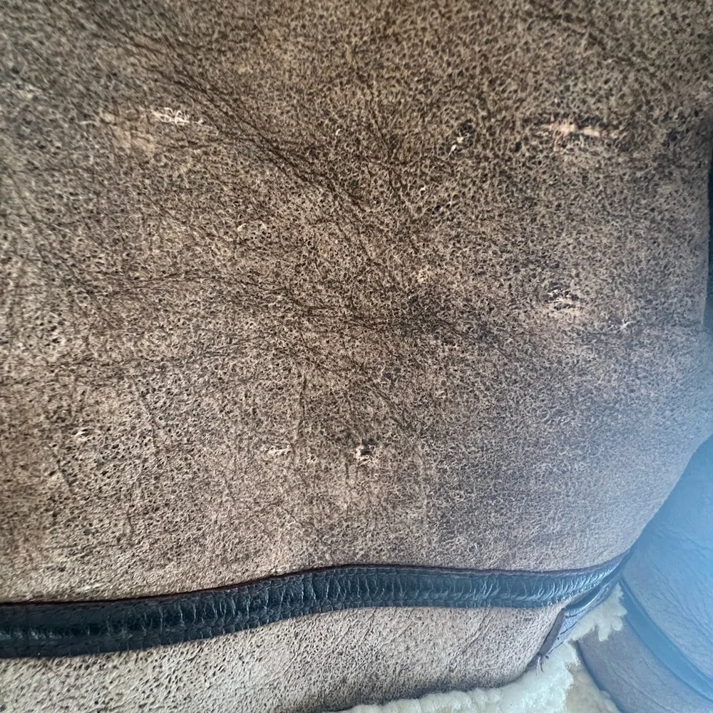 Men's Shearling Aviator Jacket - Brown - Picture 11 of 15